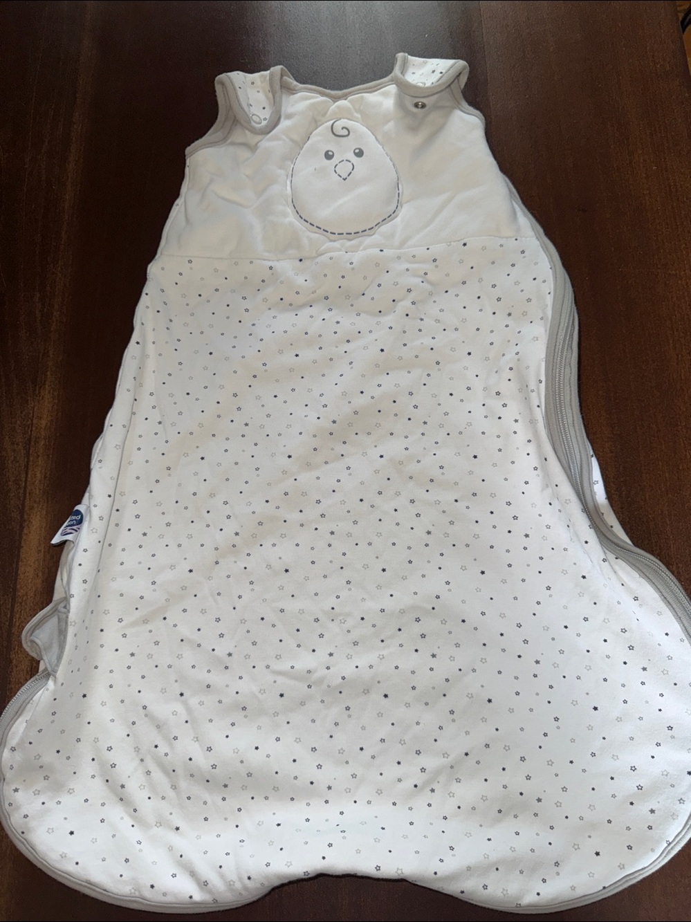 Nested Bean Cream and Gold Wearable Baby Sleep Sack